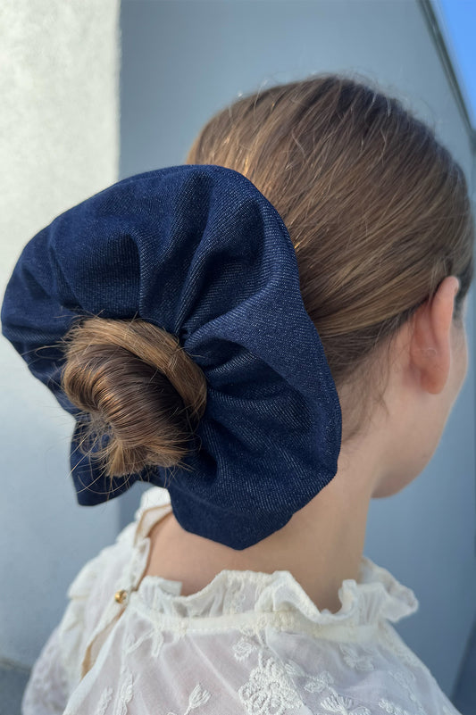 Enriquetta Scrunchie - Raw Denim 2 sizes